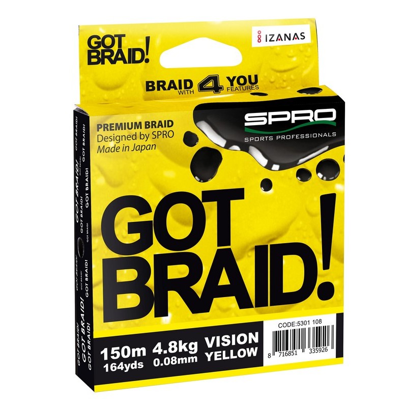 Plecionka SPRO Got Braid! - 0,18mm - 150m - żółta
